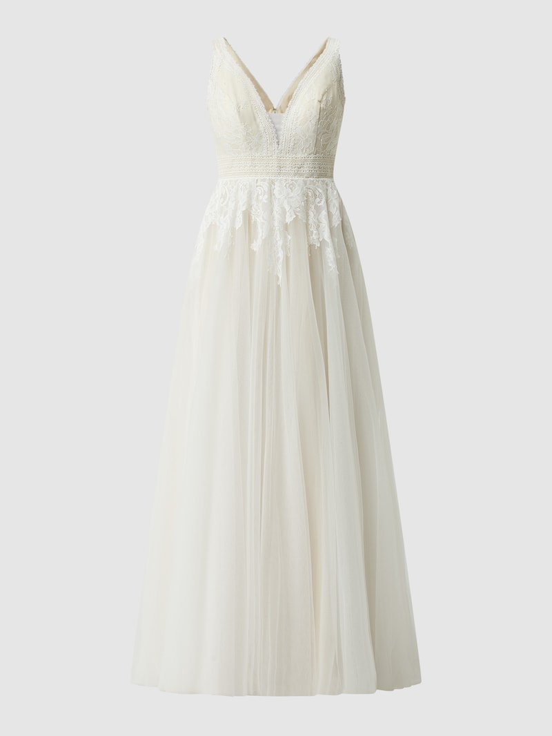 Brautkleid mit Stola in offwhite