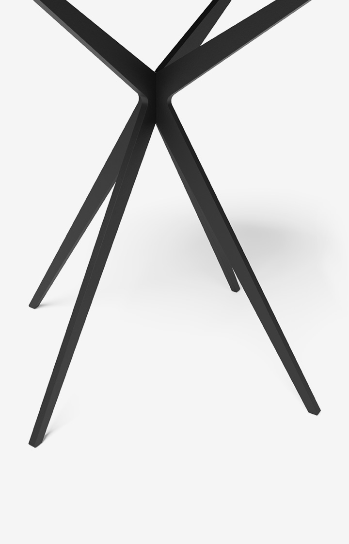 Beistelltisch JOOP! CURVES mit Marmorkeramikplatte, 45 x 47 cm in Schwarz