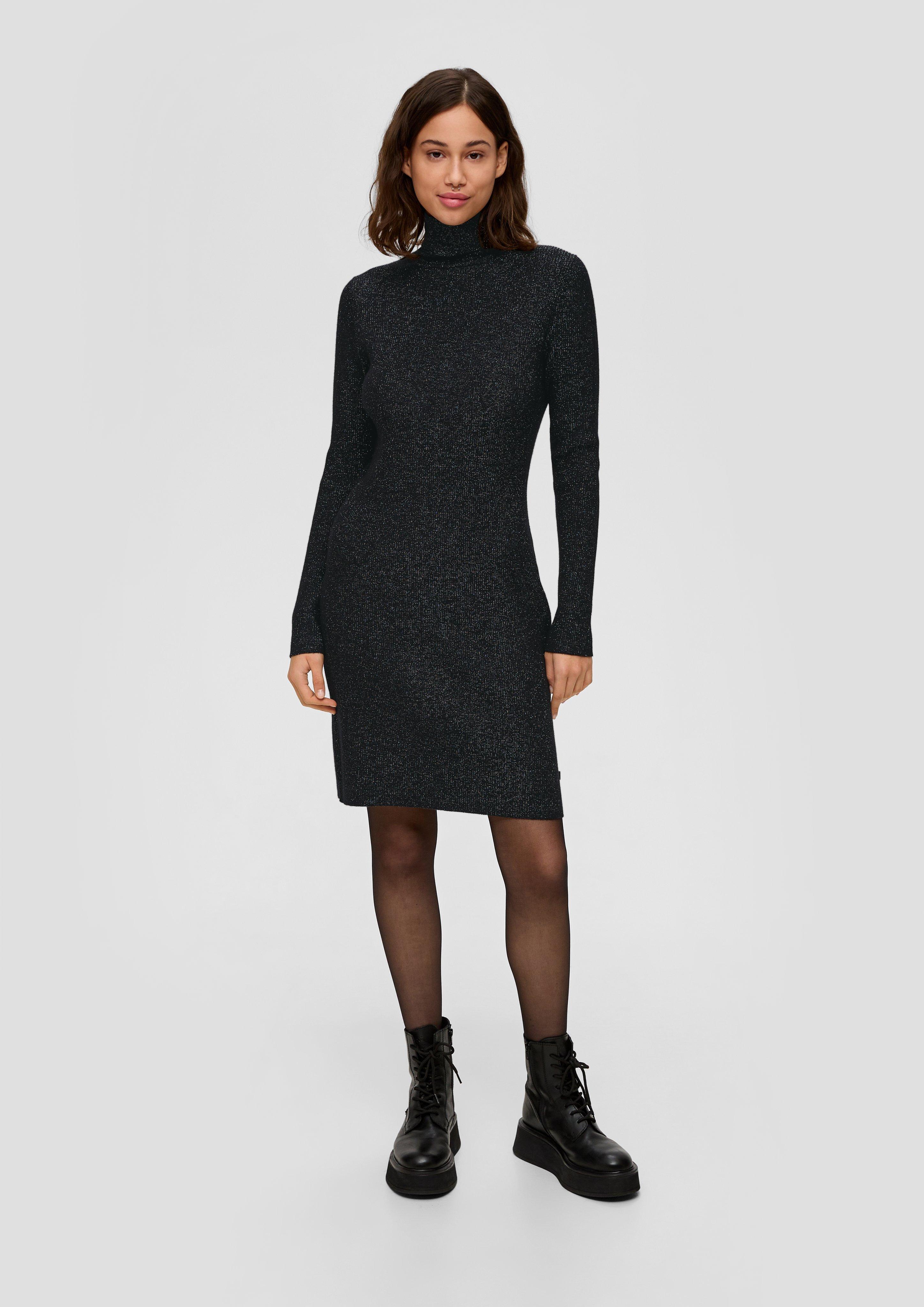 Geripptes Strickkleid mit Glitzergarn  2138156-99W0