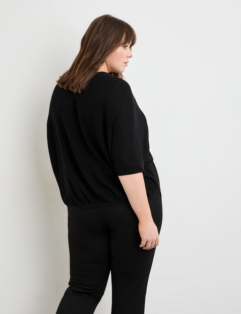 Oversized-Strickjacke mit halbem Arm