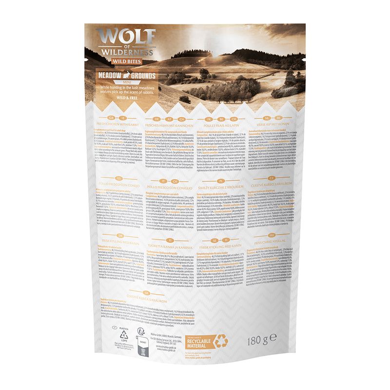 Wolf of Wilderness Snack - Wild Bites 180 g