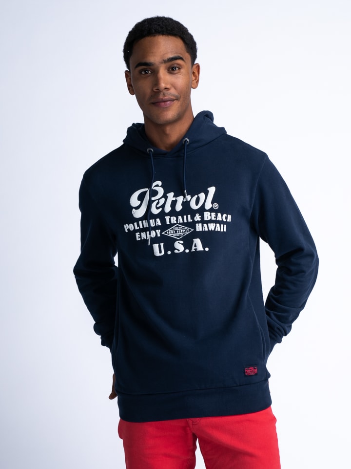 Petrol Industries Hoodie mit Aufdruck Rio in Blau günstig kaufen