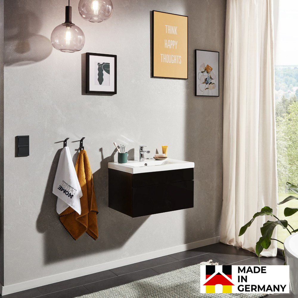 Home Deluxe Badmöbel WANGEROOGE S - schwarz