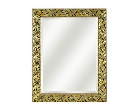 ASR Rahmendesign Wandspiegel Lissabon (klassisch, Blattgold), Größe außen: 78cm x 98cm x 4cm