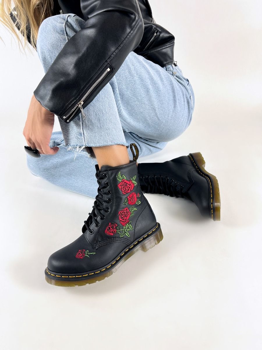 Dr Martens  1460 VONDA - Noir Rouge