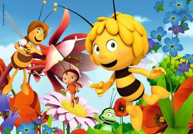 Kinderpuzzle ab 3 Jahren - Biene Maja auf der Blumenwiese - 12 Teile