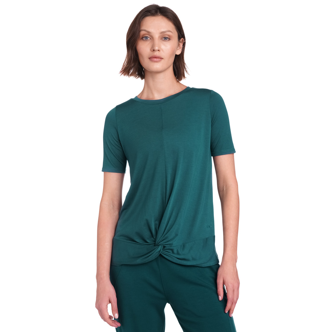 Damen Yoga-T-Shirt mit Knotendetail