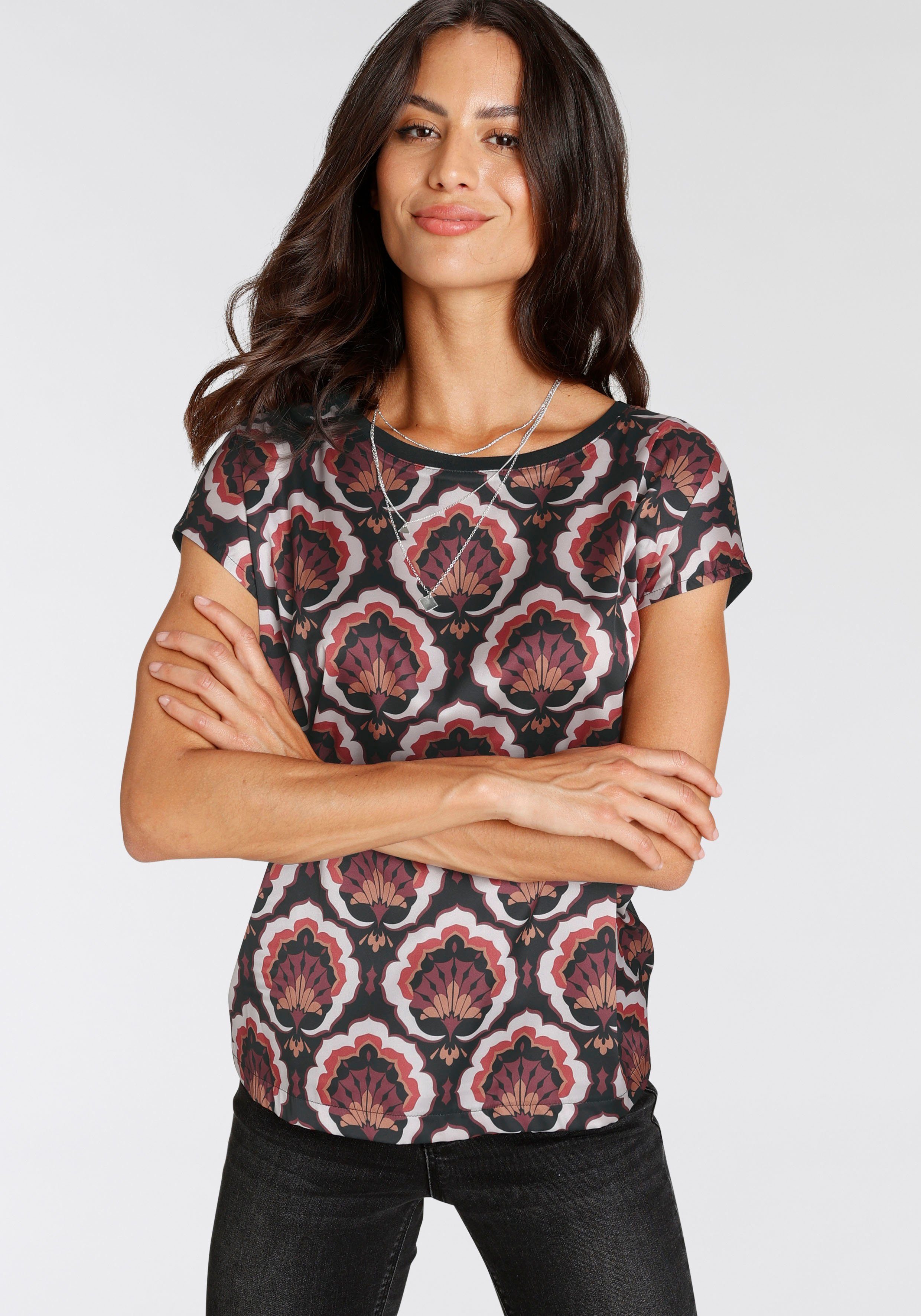 Laura Scott Shirtbluse aus glänzendem Satin