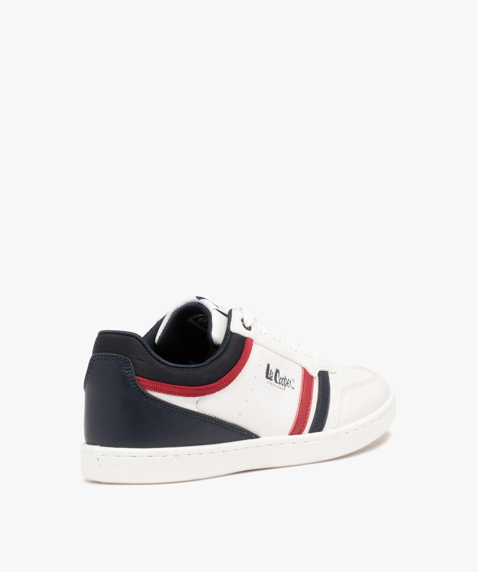 Baskets homme casual à bandes colorées - Lee Cooper blanc | GEMO