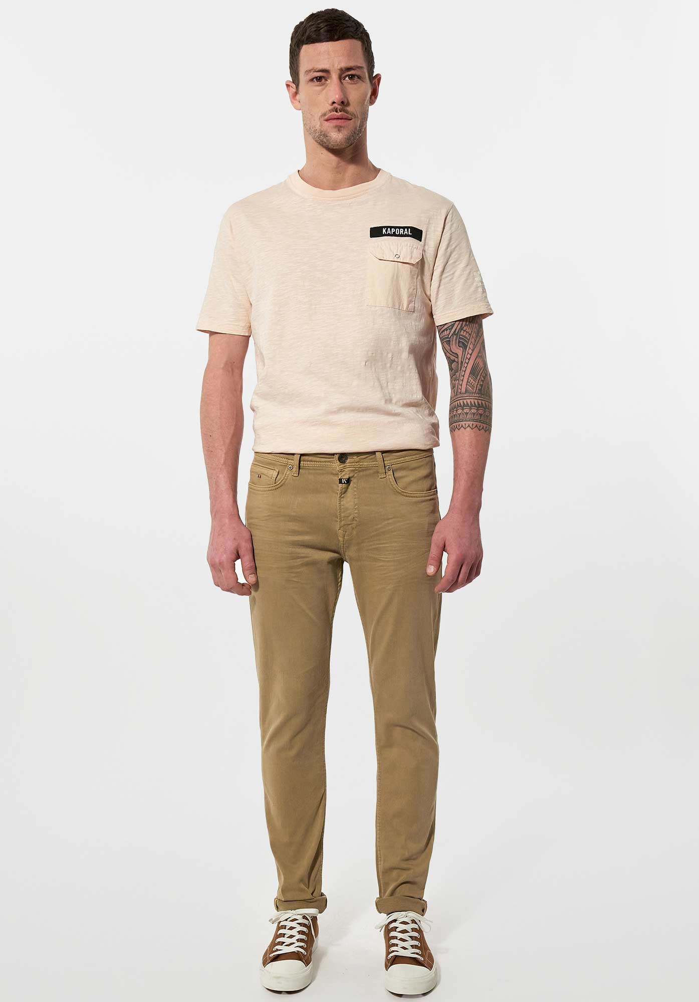 DAXKO  Jean slim beige Homme