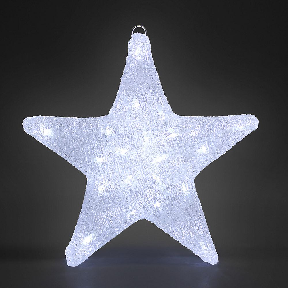 DEUBA LED Figur Stern Acryl 30 x 30 x 5cm weiß