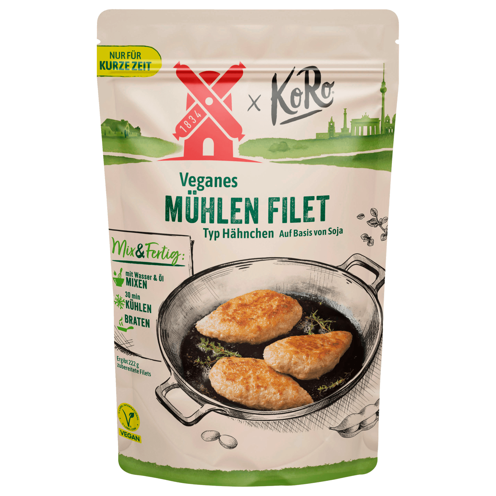 Rügenwalder x KoRo Trockenmischung Veganes Mühlen Filet 75g