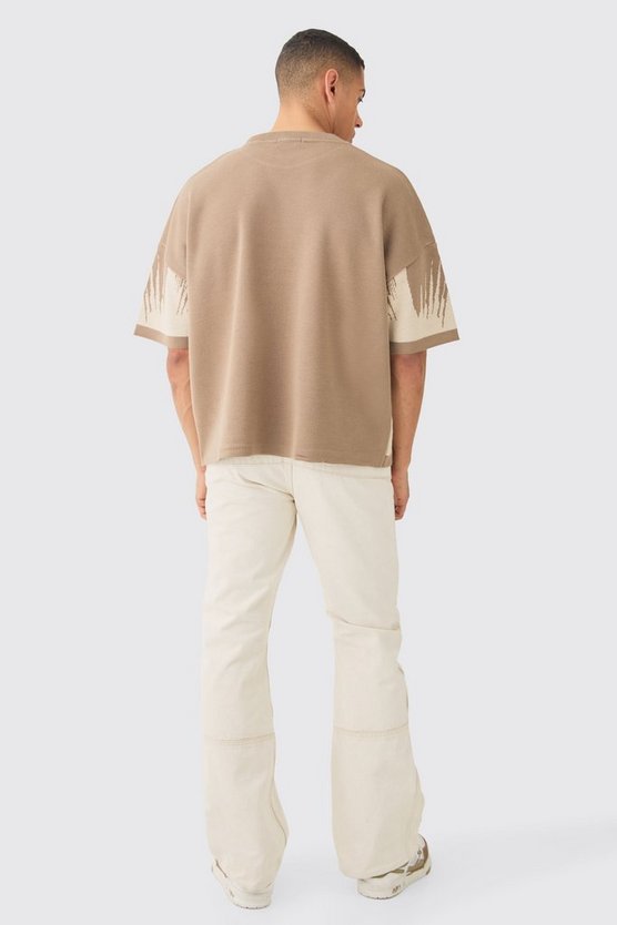 Oversize T-Shirt mit abstraktem Print