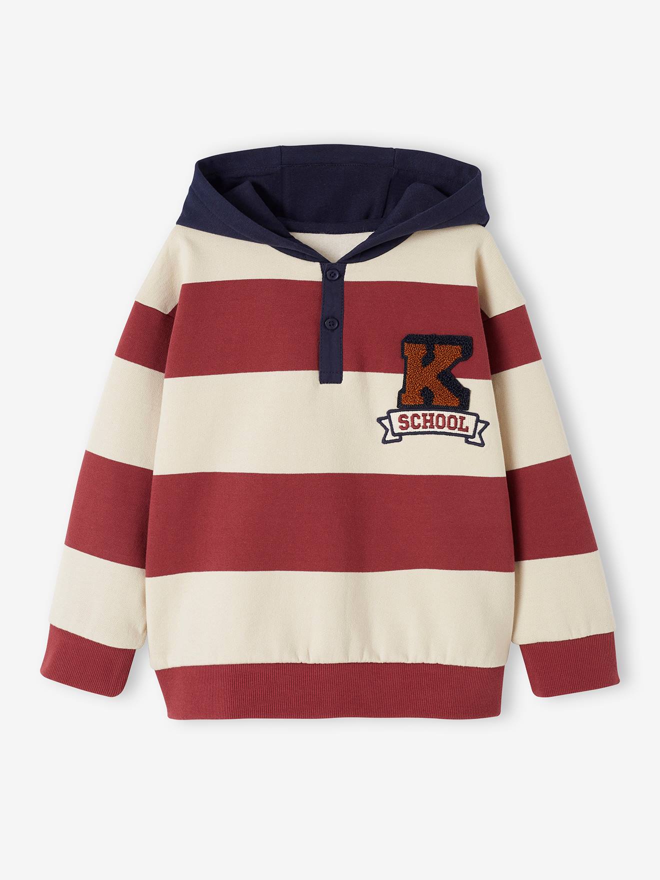 Vertbaudet Jungen Kapuzensweatshirt - bordeaux