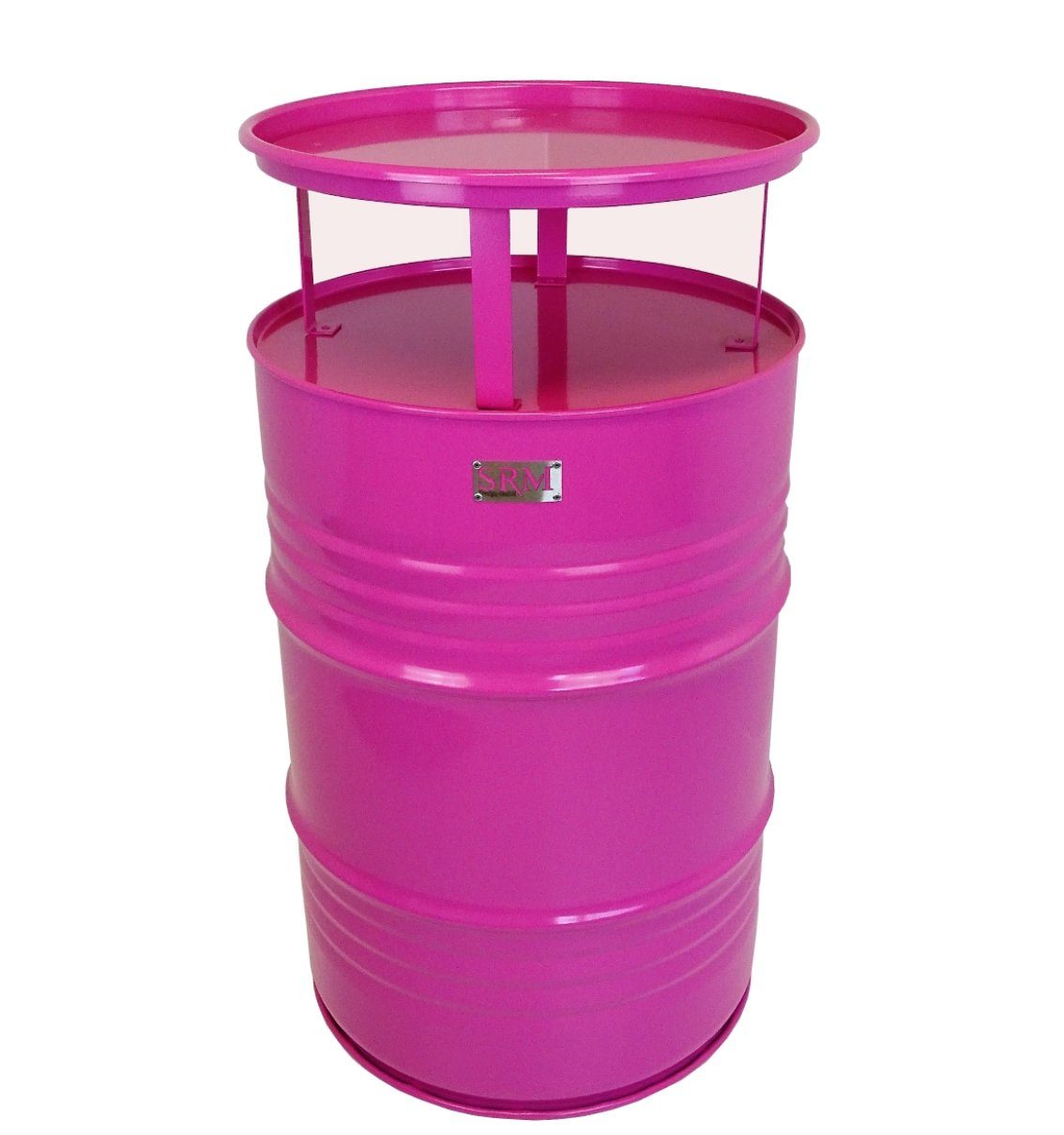 SRM Design Stehtisch Fassmöbel Stehtisch Bistrotisch Partytisch Pink Ø 57 cm Höhe 108 cm