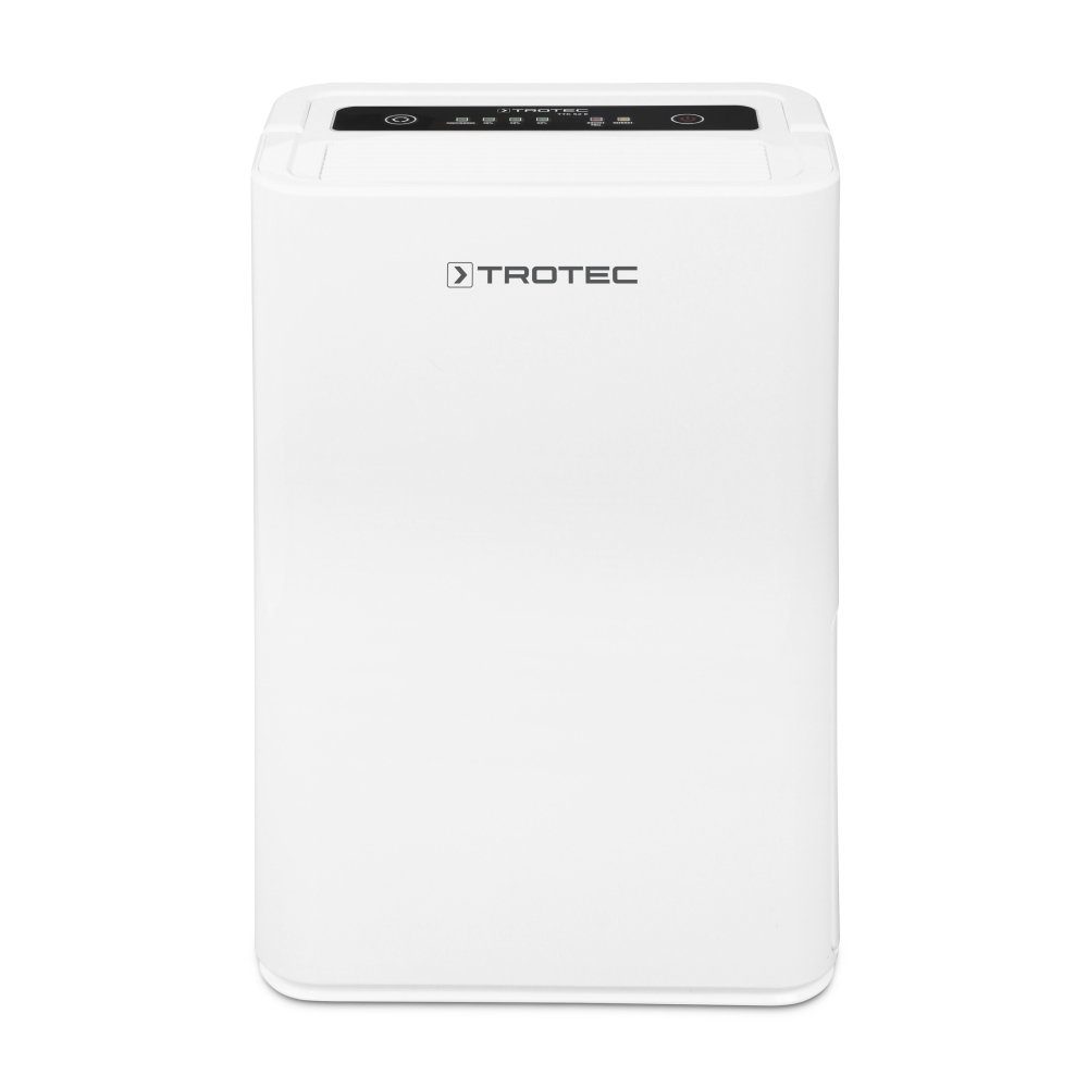 TROTEC Luftentfeuchter TTK 52 E, für 78 m³ Räume, Entfeuchtung 16,00 l/Tag, Tank 2,40 l, Überfüllungsschut Umluftabtauautomatik Füllstand-Warnleuchte