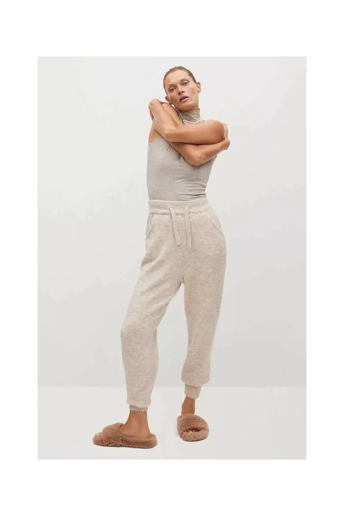 Mango Debardeurs Femme couleur beige
