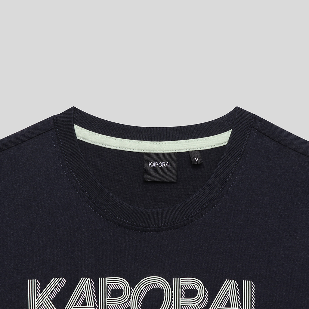 OWAN   T-shirt bleu Garçon 100% coton
