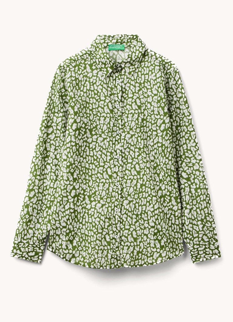 Benetton  Blouse met print en stretch
