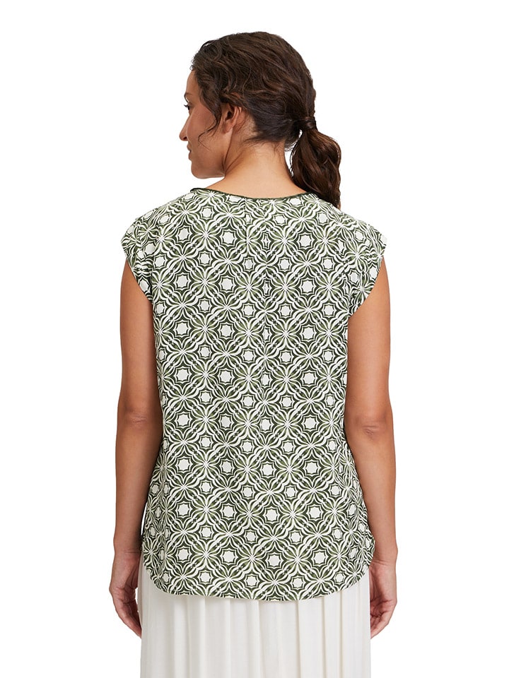 CARTOON Bluse in Weiß/ Khaki günstig kaufen