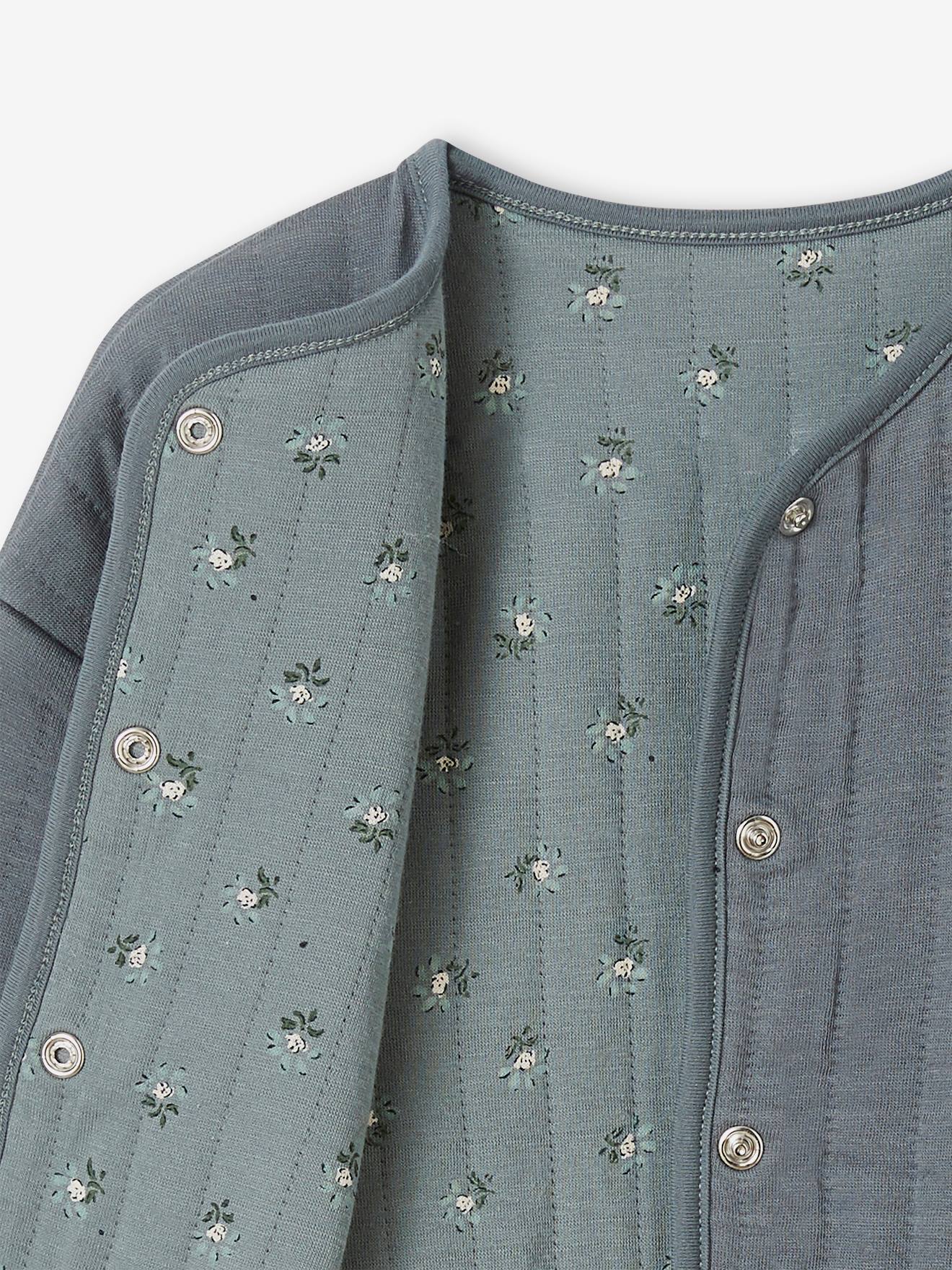 Gilet quilté réversible fille gris ardoise