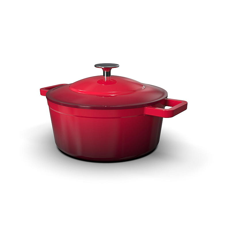 Cuisine Chef Støpejernsgryte ø 24 cm Ikon rød Cuisine Chef