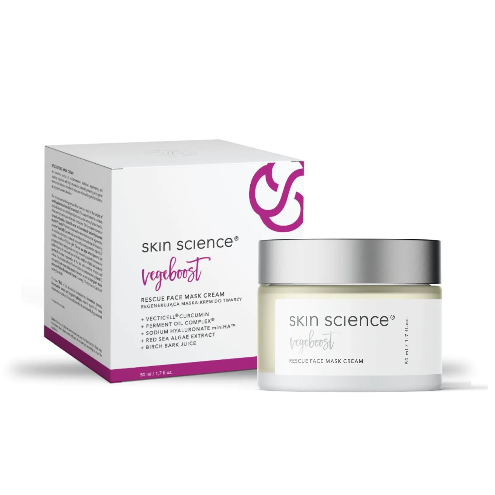 Skin Science Vege Boost Regenererende Ansigtsmaske-Creme med Curcumin