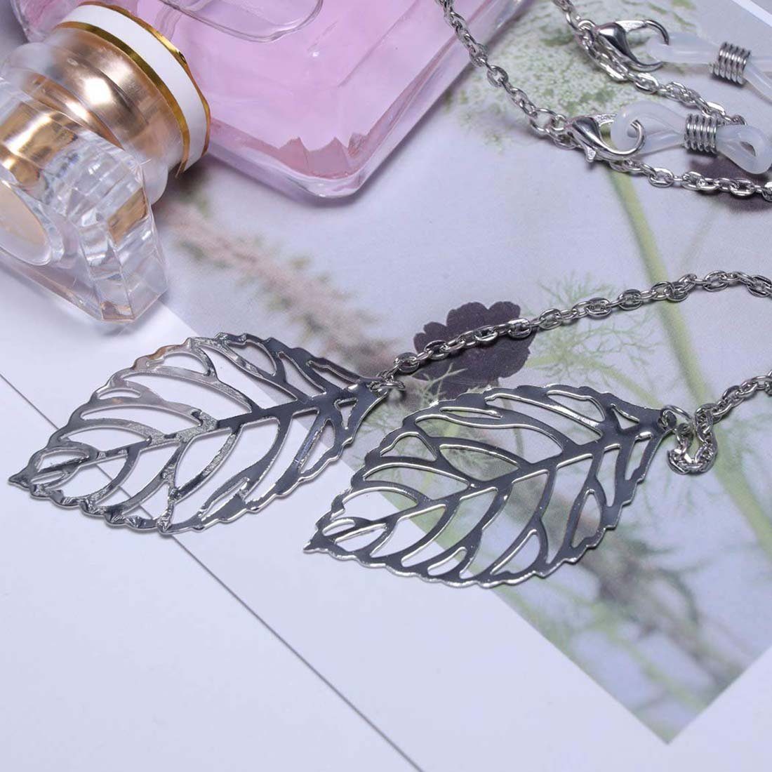 DRSEON Brillenkette Bohemian Ladies Glasses Halskette mit Blatt-Anhänger