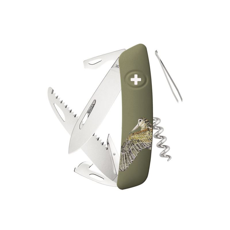 Swiza D05 Hunting Pheasant Olive, Schweizer Taschenmesser made in Swiss