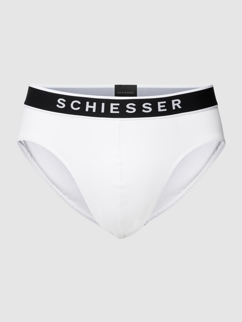Slip mit Logo-Bund im 3er-Pack in weiß