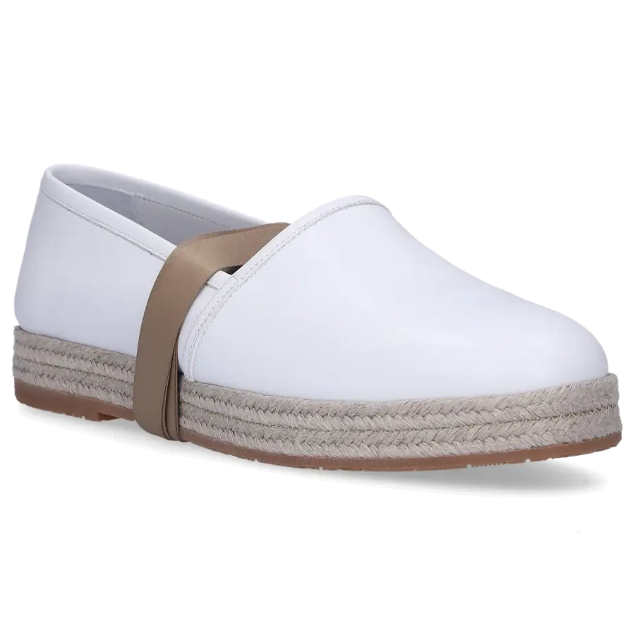 Santoni - Espadrilles 57978 Kalbsleder - weiß