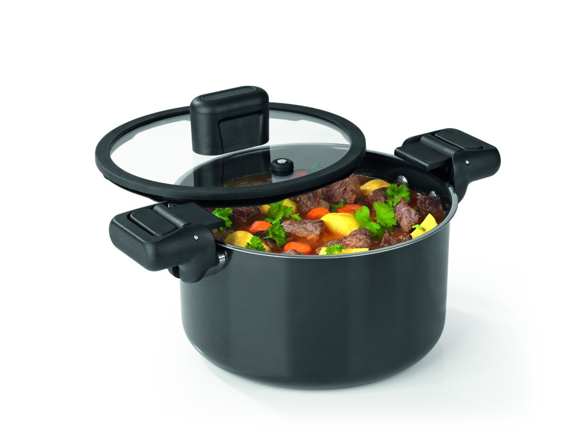 Energiespartopf 5,8L N8WERK Aluminium schwarz