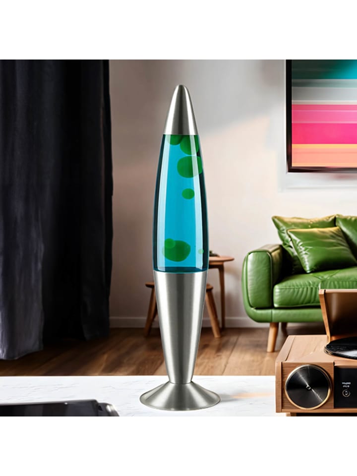 Licht-Erlebnisse Lavalampe EEK G in Silber Grün Blau günstig kaufen onesize