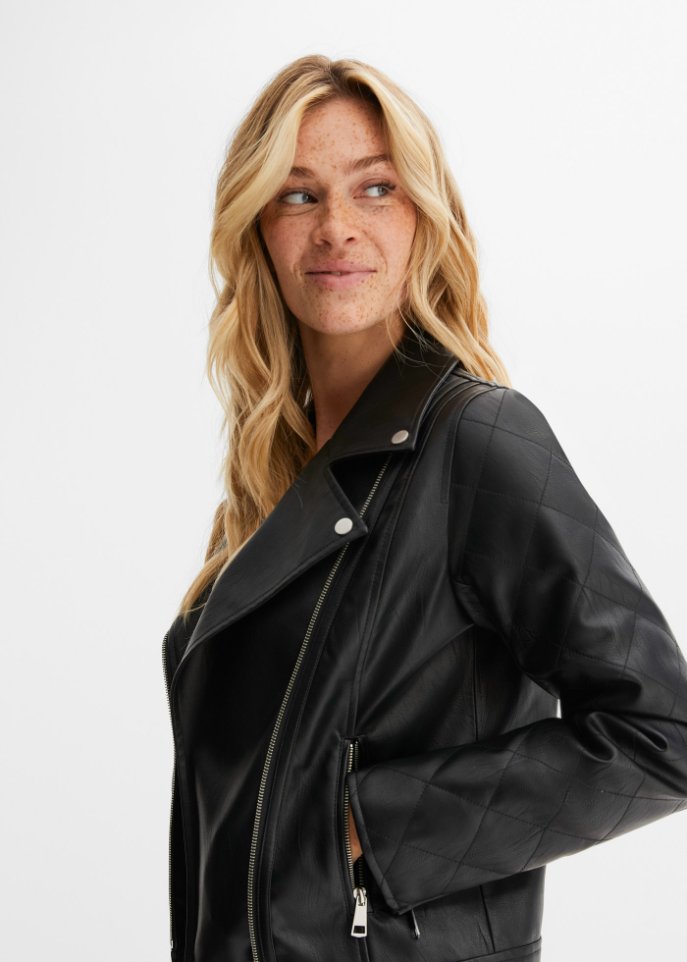 Lederimitat-Jacke