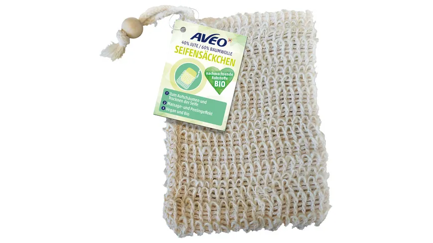 AVEO Seifensäckchen Baumwolle & Jute