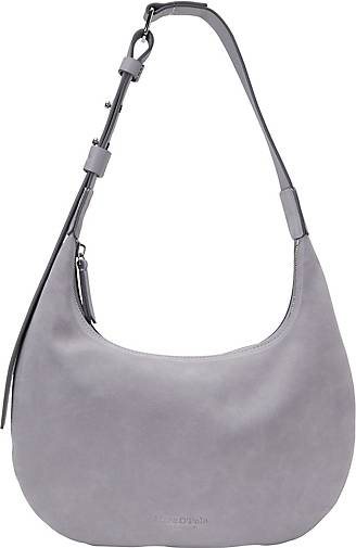 Marc O'Polo Flache Schultertasche small aus softem Velours-Rindleder
