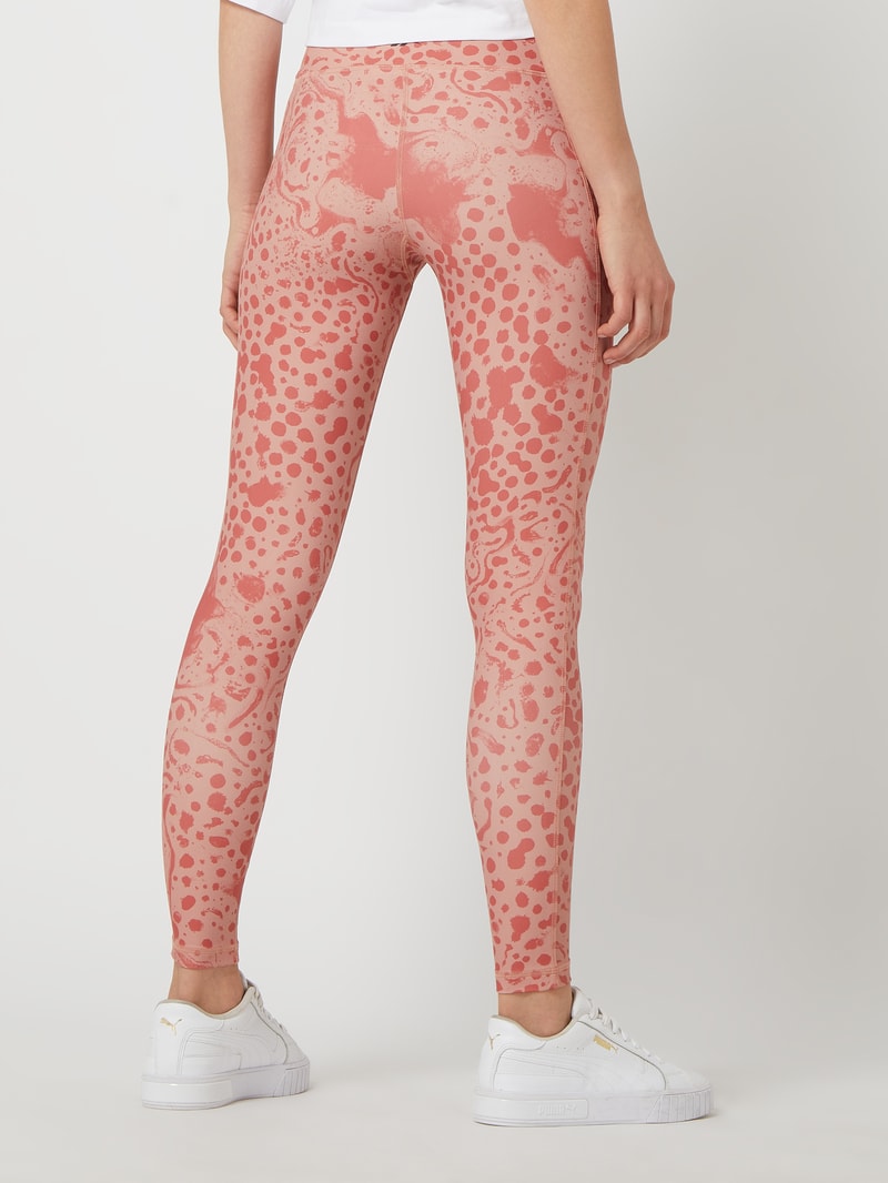 Sportleggings mit Allover-Muster in koralle