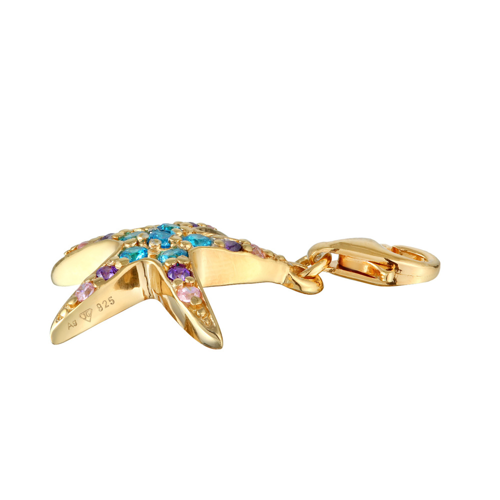 Nenalina Nenalina Amulette Femmes Charm pendentif étoile de mer avec cristaux de zirconium Pendentif