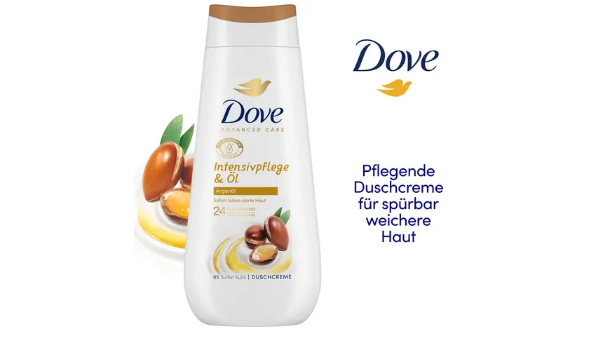 Dove Advanced Care Duschcreme Intensivpflege & Öl mit Arganöl 225 ml