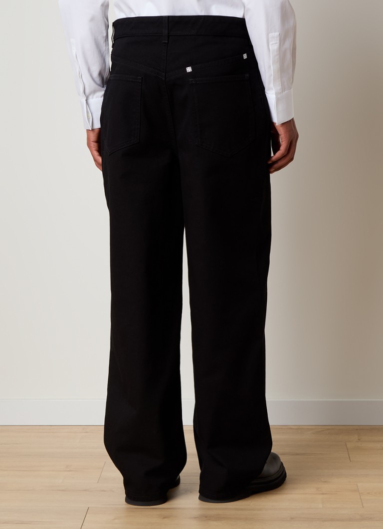 Blugi Givenchy cu croială largă și imprimeu colorat distressed