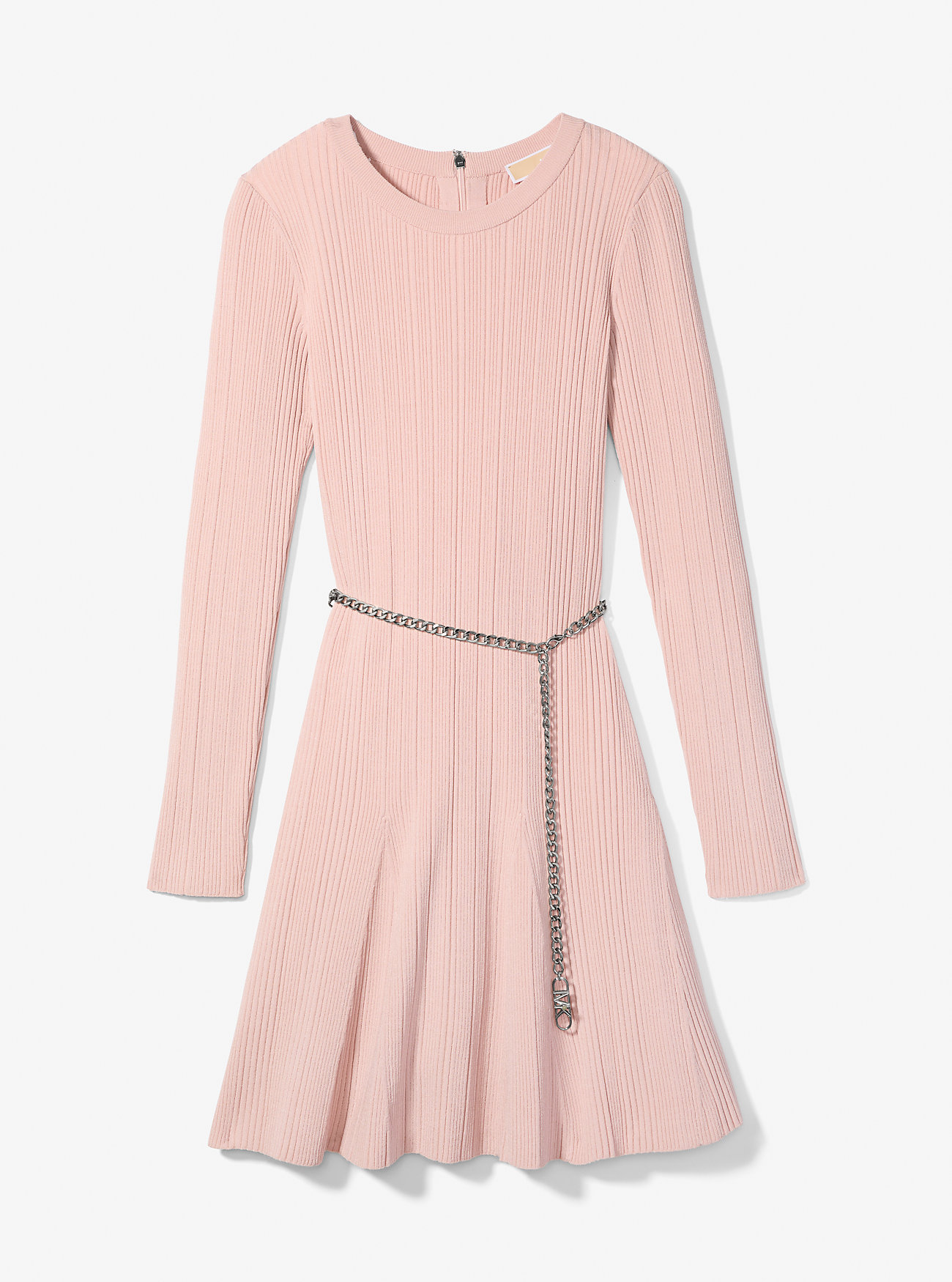 Stretch Knit Belted Dress - ROSEWATER