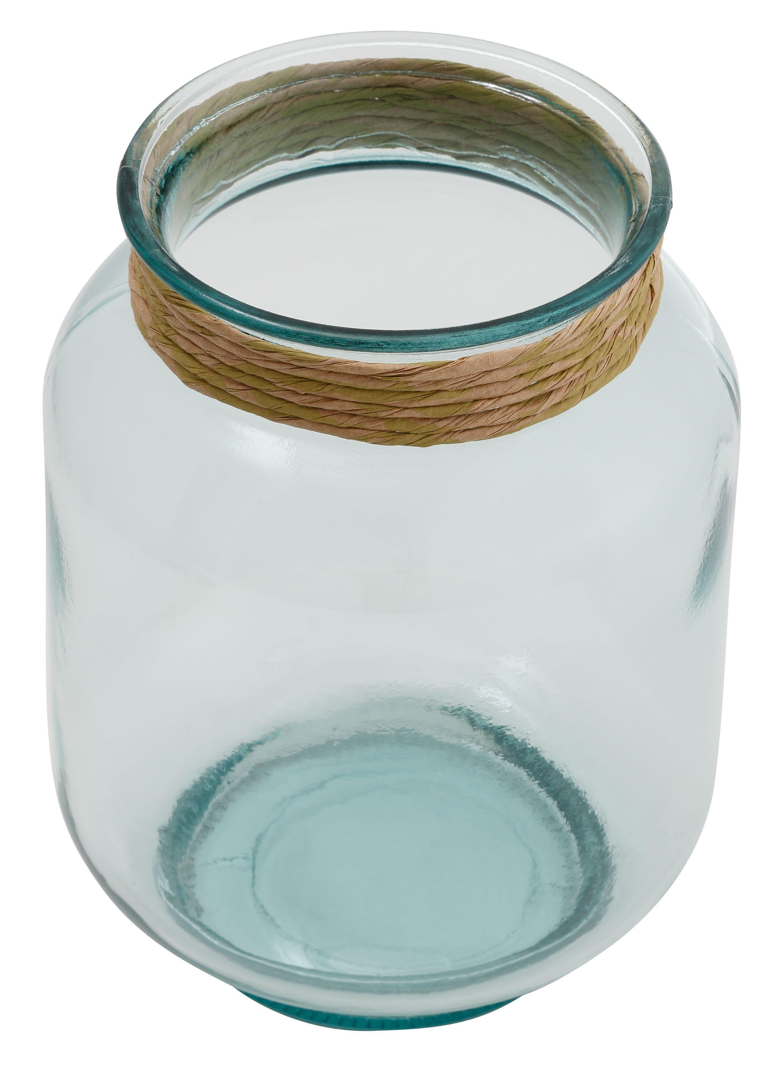 OTTO products Tischvase Beelia (1 St), Dekovase, aus recyceltem Glas, Höhe ca. 25 cm, Ø ca. 20 cm