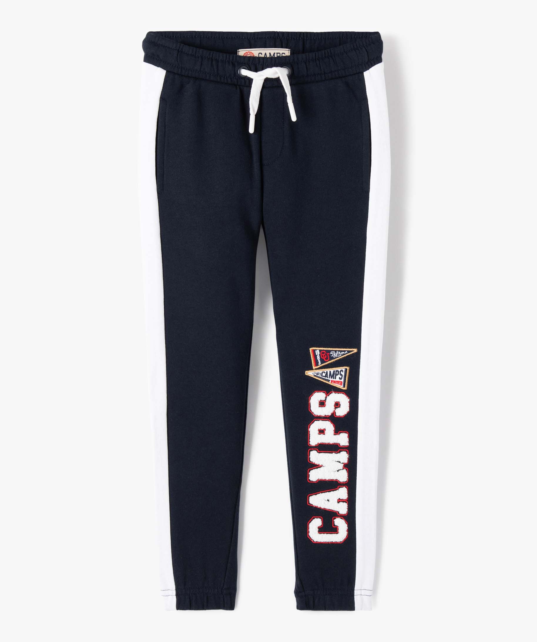 Pantalon de jogging Garçon bicolore avec motif brodé - Cam... marine | GEMO
