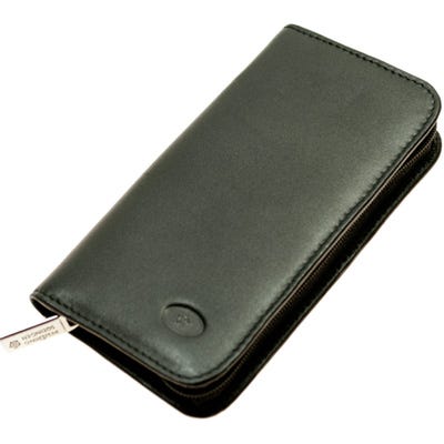 Pfeilring Maniküre-Etui Kalbleder 5-tlg schwarz