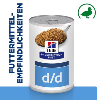 Hill's Prescription Diet d/d Food Sensitivities Nassfutter für Hunde mit Ente