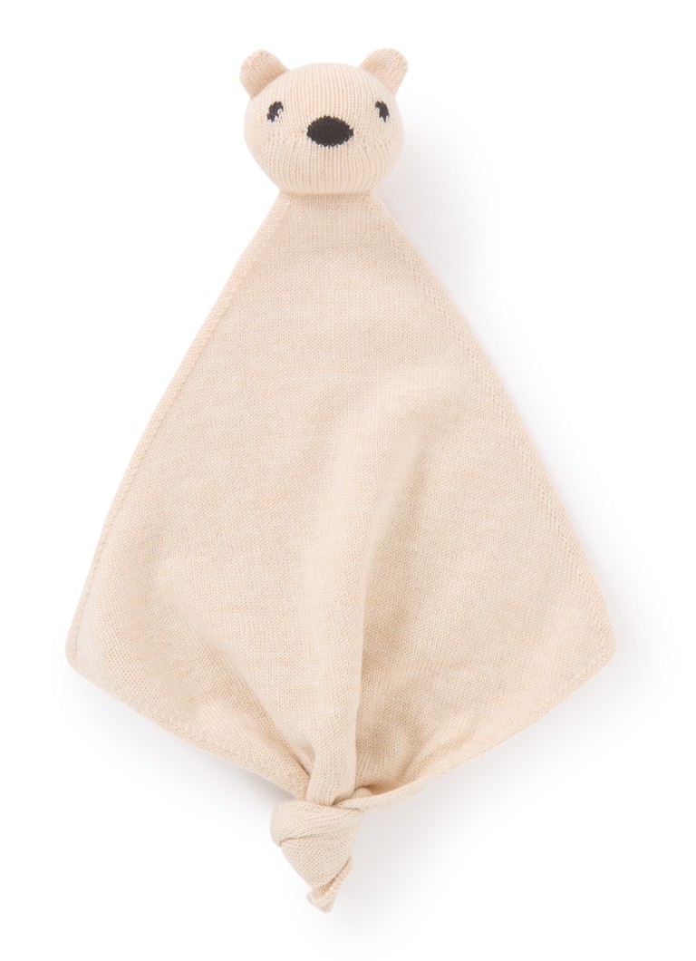 Pătură moale Teddy Tokki, confecționată din lână merinos albă.