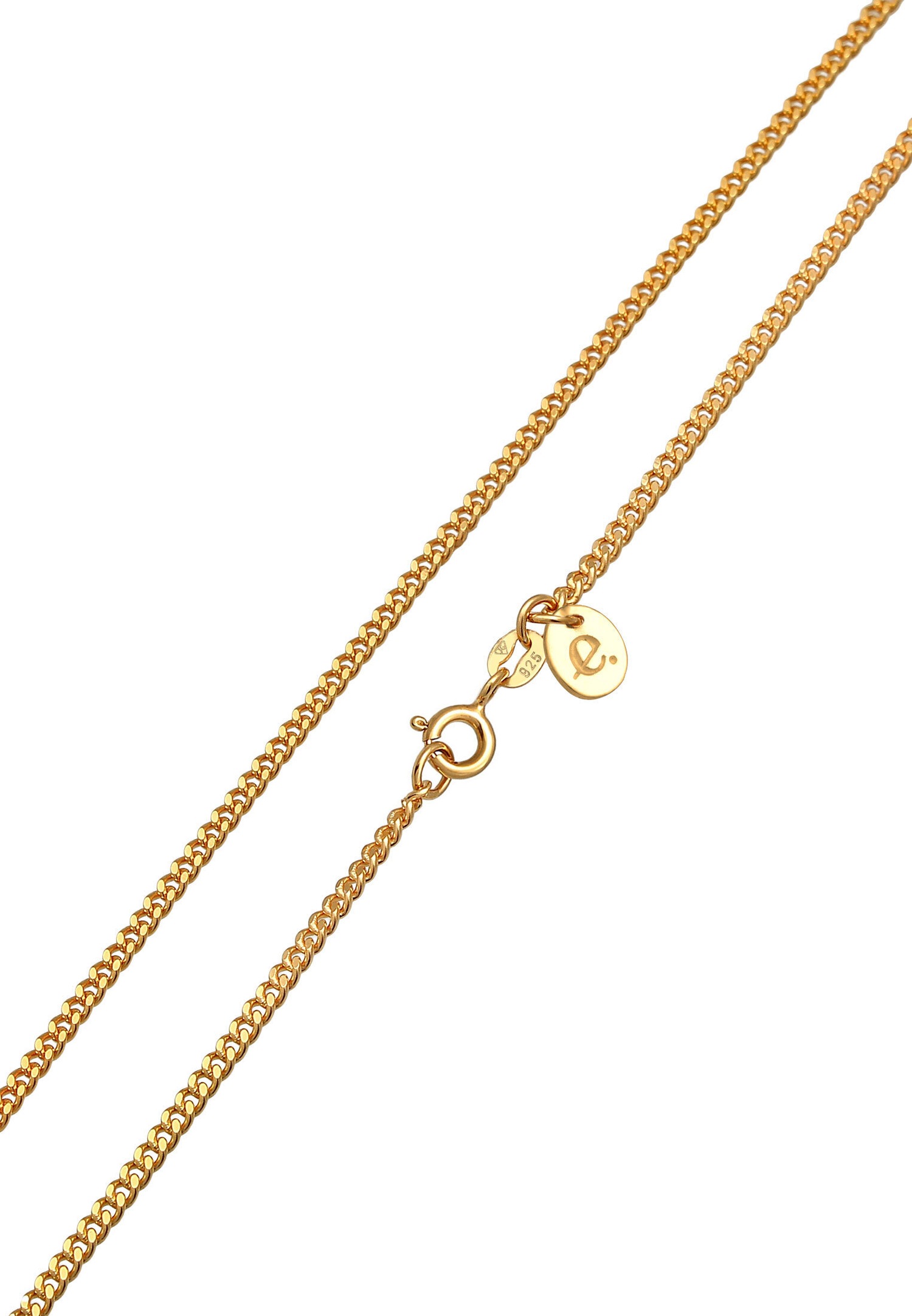Elli PREMIUM Lanț tip bardă pentru femei Minimal Basic Trend Blogger din argint 925 placat cu aur