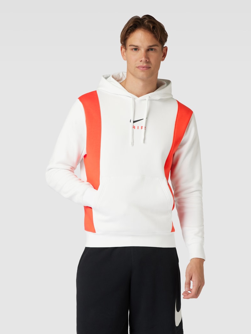Hoodie mit Label-Details in weiß