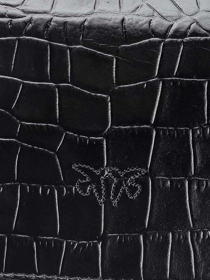 Pinko Leder-Umhängetasche in Schwarz - (B)19 x (H)13 x (T)7 cm günstig kaufen onesize
