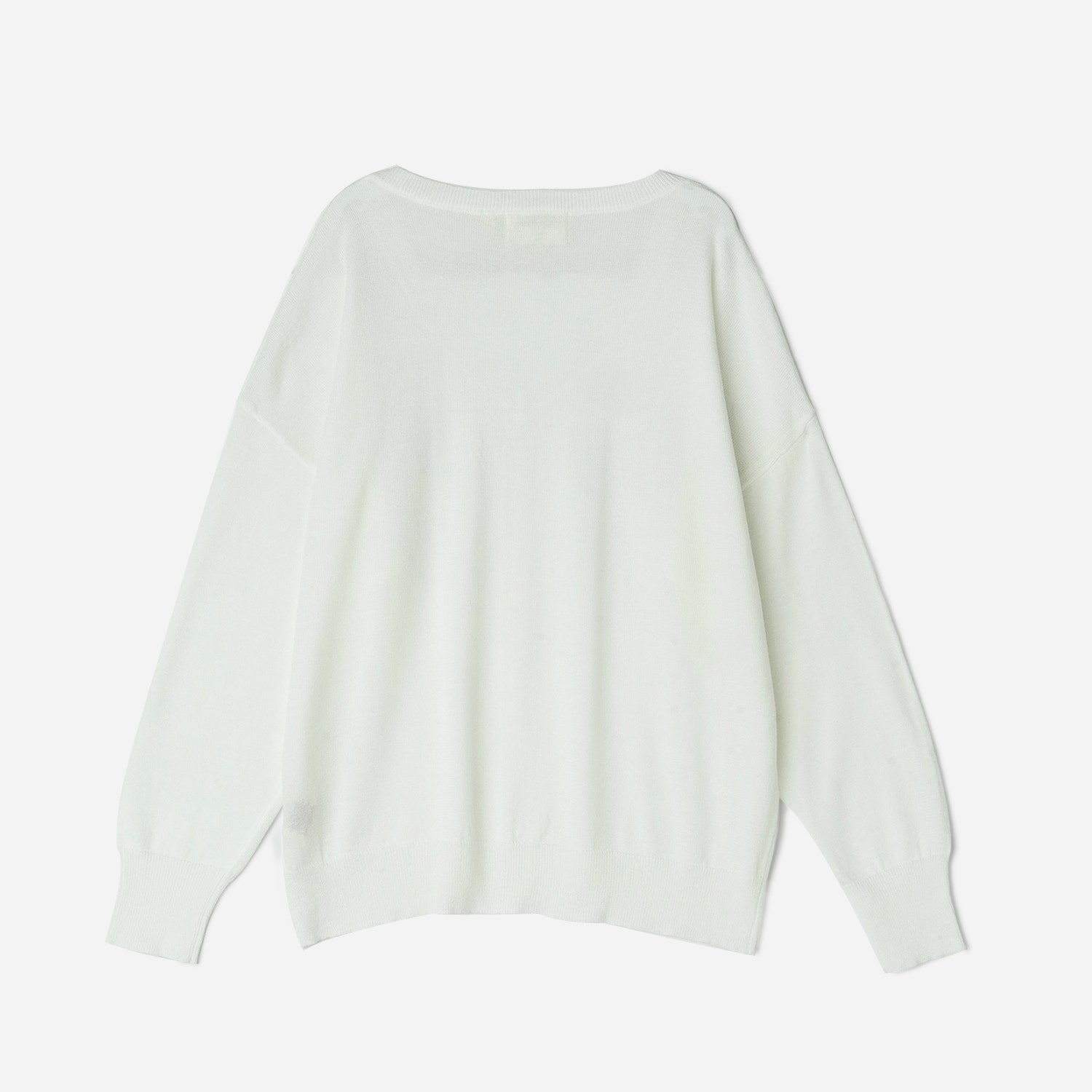Pull TEXTO blanc tricot pailleté